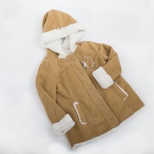 Super soft winter coat for a little girl.